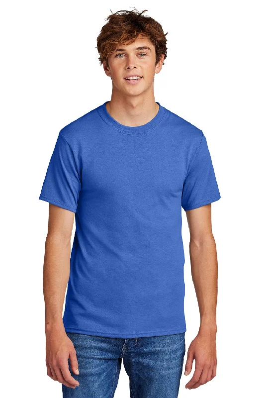 casual short sleeve graphic t-shirt -Port & Company Mens Core Short Sleeve Crewneck T-Shirt - Royal Blue