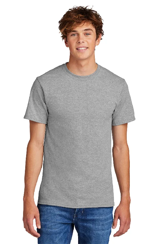 breathable short sleeve t-shirt -Port & Company Mens Core Short Sleeve Crewneck T-Shirt - Heather Grey