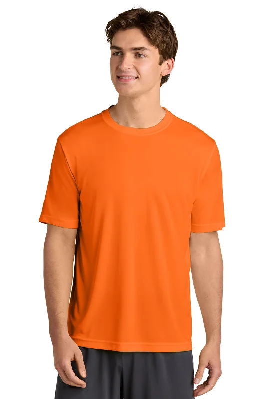 short sleeve performance t-shirt for sports -Sport-Tek Mens Competitor Moisture Wicking Short Sleeve Crewneck T-Shirt - Neon Orange