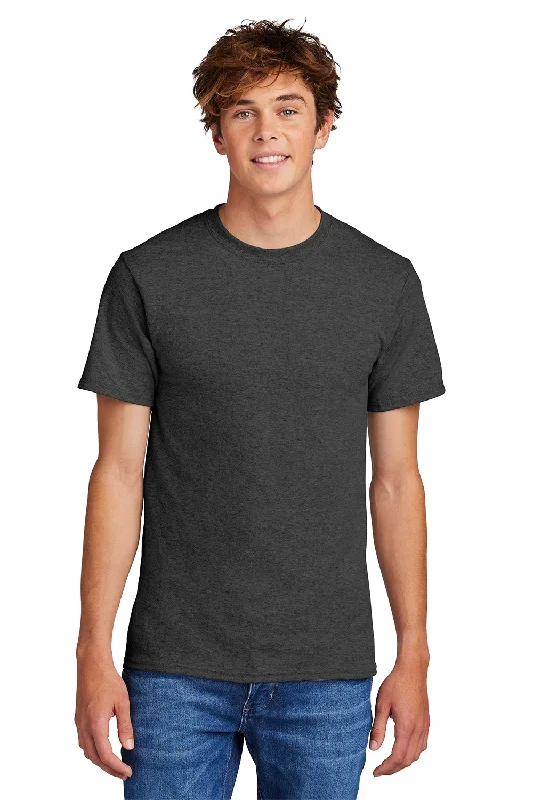 fun graphic short sleeve t-shirt -Port & Company Mens Core Short Sleeve Crewneck T-Shirt - Heather Dark Grey