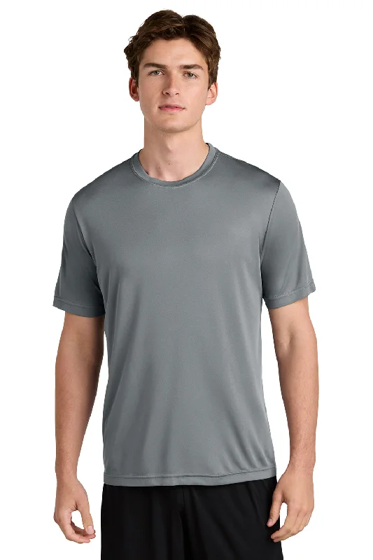 long sleeve to short sleeve t-shirt -Sport-Tek Mens Competitor Moisture Wicking Short Sleeve Crewneck T-Shirt - Concrete Grey