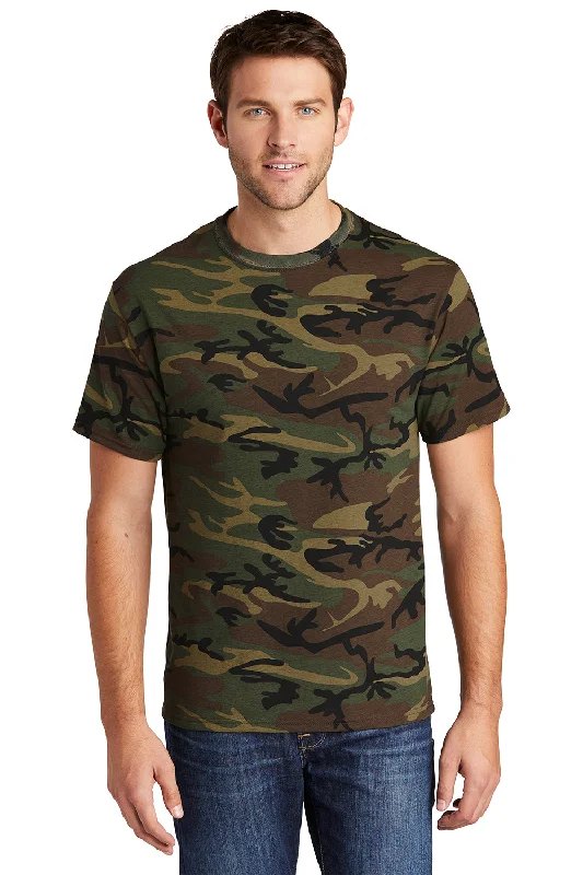 chic short sleeve t-shirt -Port & Company Mens Core Short Sleeve Crewneck T-Shirt - Military Camo