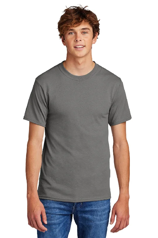 high-quality short sleeve polo for men -Port & Company Mens Core Short Sleeve Crewneck T-Shirt - Medium Grey