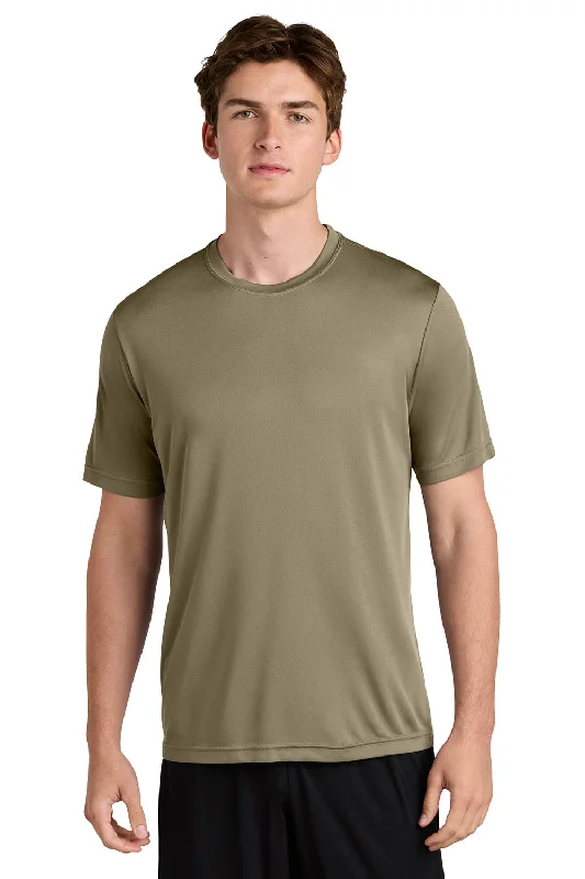 trendy short sleeve athletic shirt -Sport-Tek Mens Competitor Moisture Wicking Short Sleeve Crewneck T-Shirt - Coyote Brown