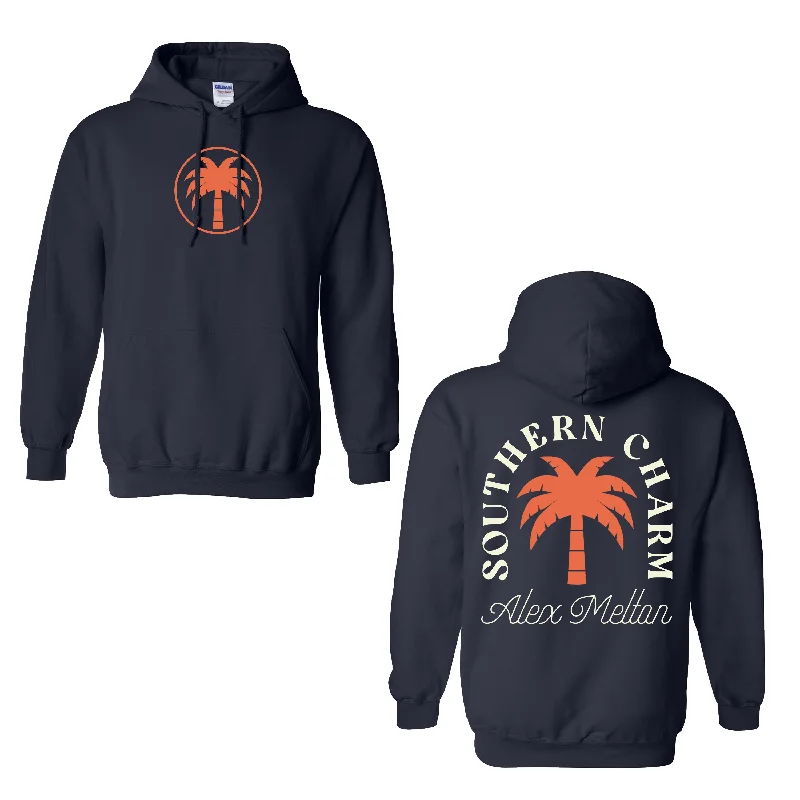 hoodie with a modern, edgy feel -Southern Charm Black - Pullover