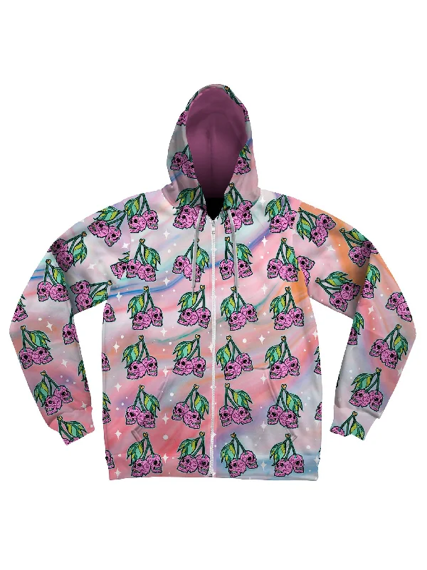 hoodie for adventurous spirit -Cherry Skull (Rainbow) Unisex Hoodie