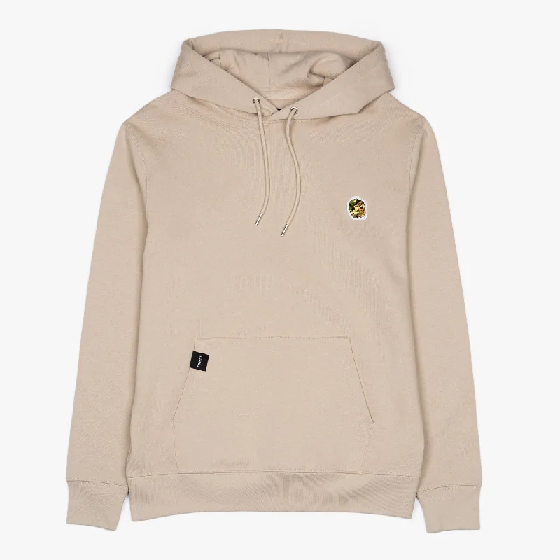 hoodie with double layers -FORTY Tom Hoodie 2.0 (Beige Dust)