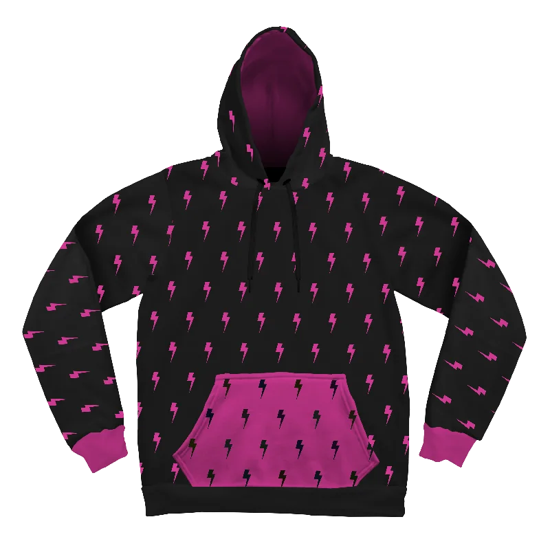 hoodie for a casual-chic look -Neon Pink Bolt