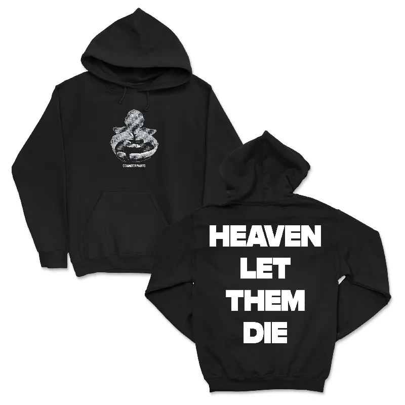 hoodie for relaxing at home -Heaven Let Them Die Black - Pullover