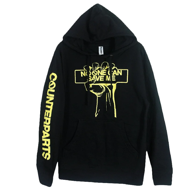 hoodie with tech-inspired features -Save Me Black - Pullover