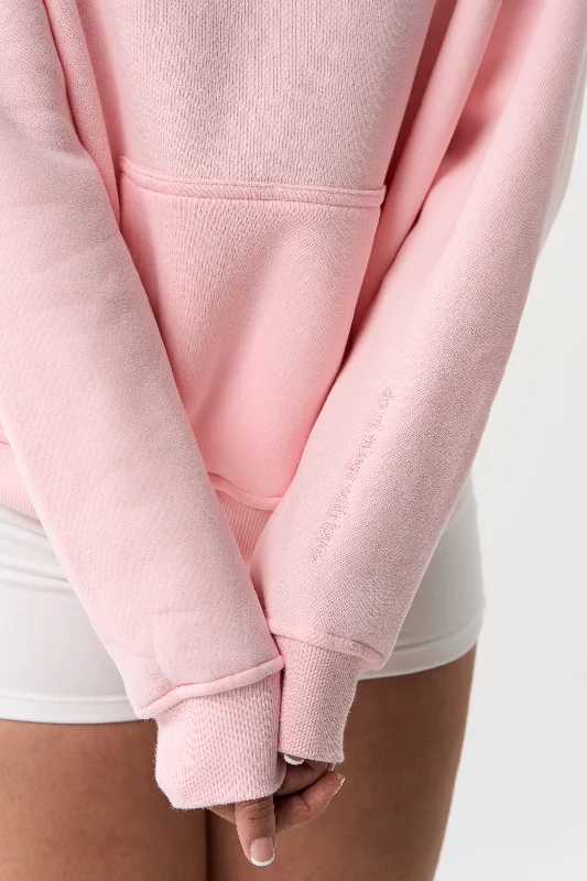 hoodie with simple, elegant design -D.A.T.W.L Hoodie (soft pink)