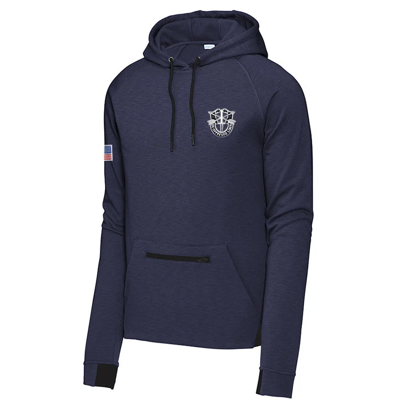 hoodie with eye-catching graphics -De Opresso Liber Strive Pullover