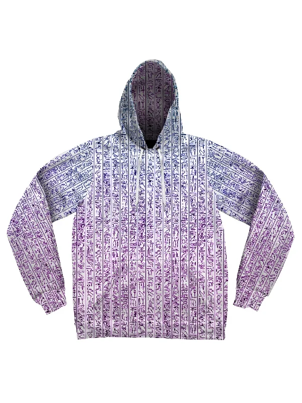 hoodie with vibrant prints -Egyptian Glyphs (Magenta) Unisex Hoodie