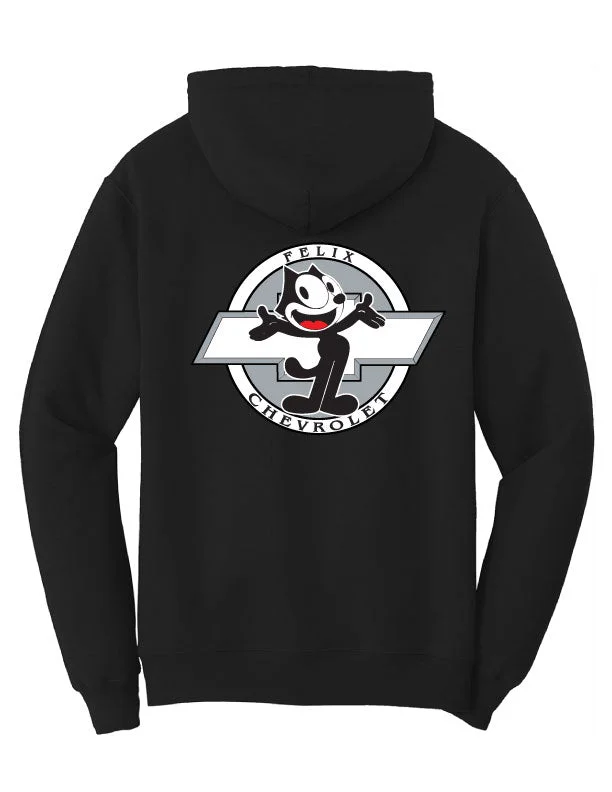 hoodie with large graphic logo -Felix Chevrolet Happy Cat Hoodie