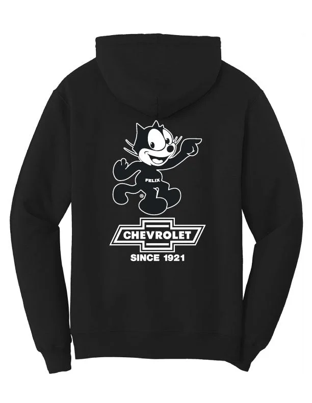 hoodie with a bold color choice -Since 1921 Pointing Cat Retro Hoodie