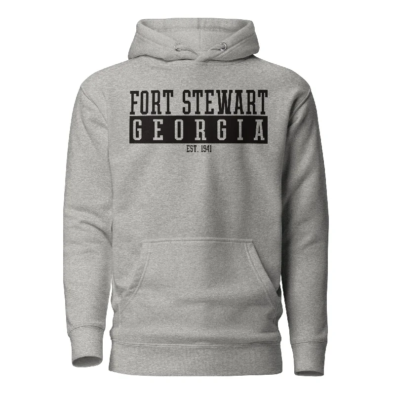 hoodie with loose hood design -Fort Stewart Hoodie