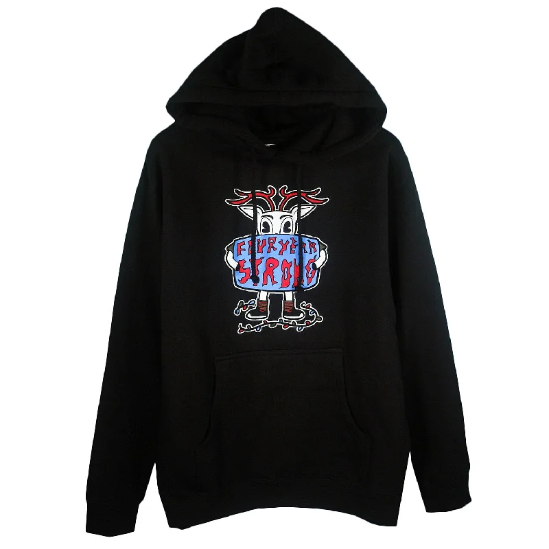 hoodie with vibrant prints -Reindeer Black - Pullover