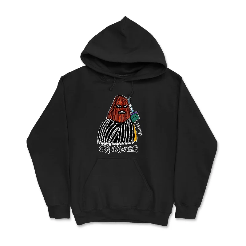 hoodie with distinctive fit -Grumpster Black - Pullover