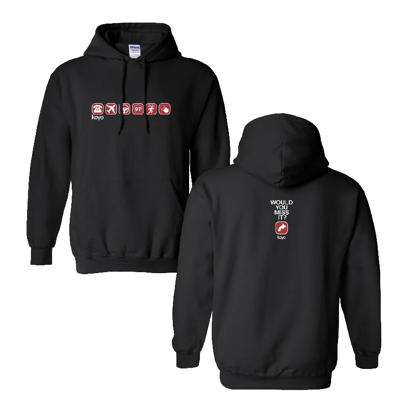 hoodie with classic appeal -Would You Miss It? Black - Hoodie