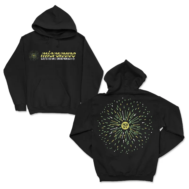 hoodie with cool statement designs -Let's Start Degeneracy Black - Pullover