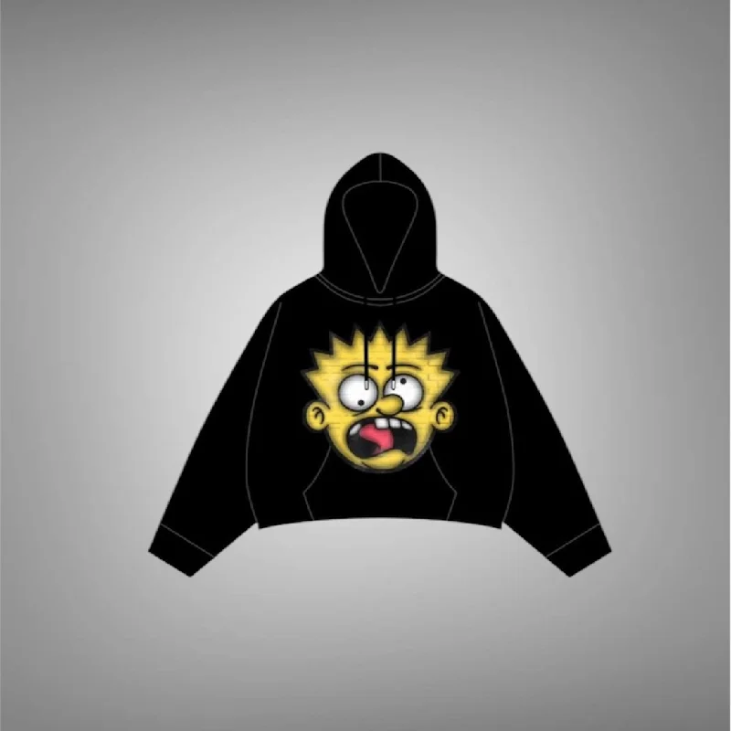 hoodie for easy casual style -MND GMZ black and Yellow Hoodie