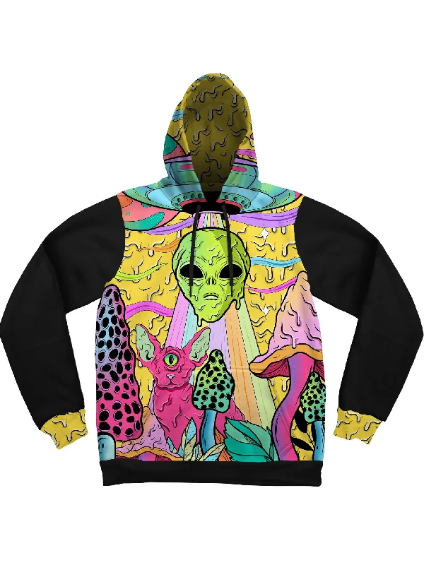 hoodie with designer logo -Neon Alien Drip Invasion (Yellow) Unisex Hoodie