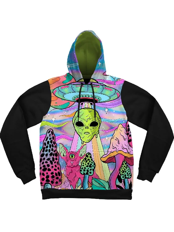 hoodie for ultimate coziness -Neon Alien Invasion (Shimmer) Unisex Hoodie