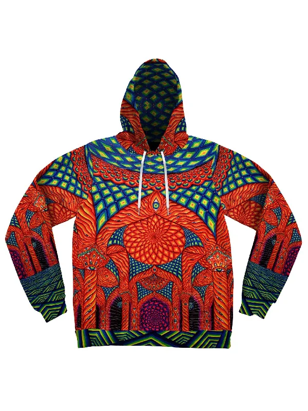 hoodie with a sporty twist -Neon Temple Of Light Unisex Hoodie