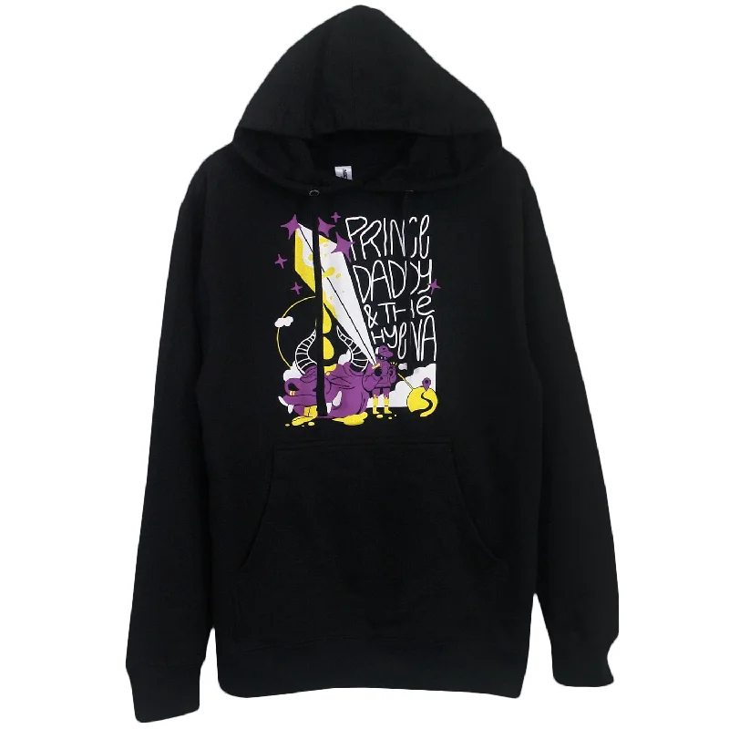 hoodie with large graphic logo -Sword Black - Pullover