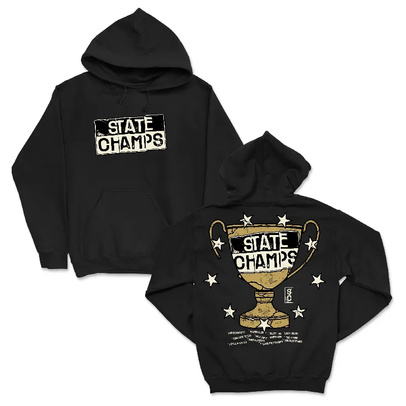 hoodie with a statement logo -Trophy Black - Pullover