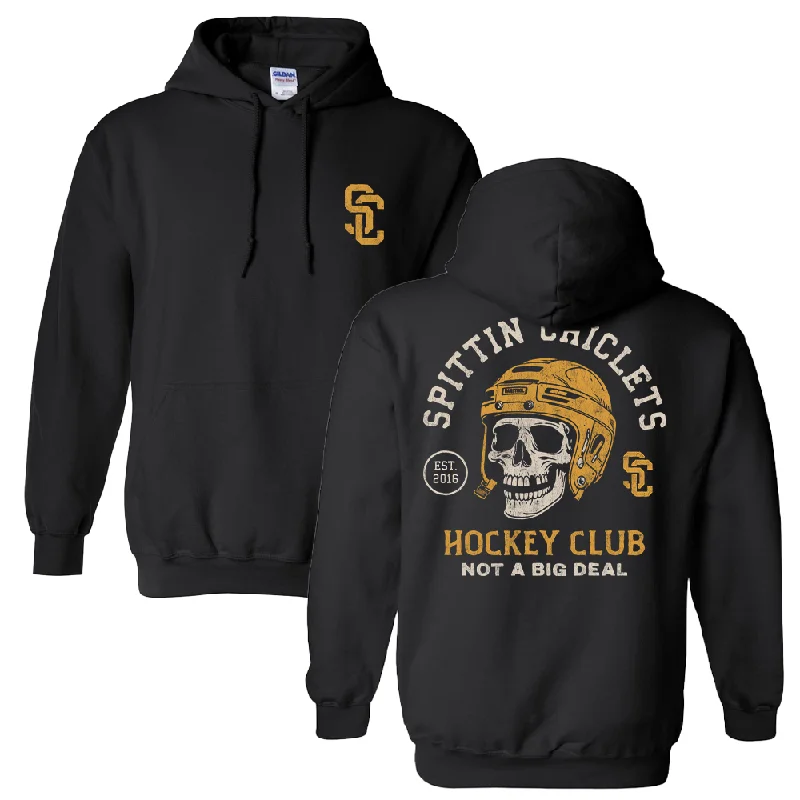 hoodie with high-performance fabric -Spittin Chiclets Skull Helmet Hoodie