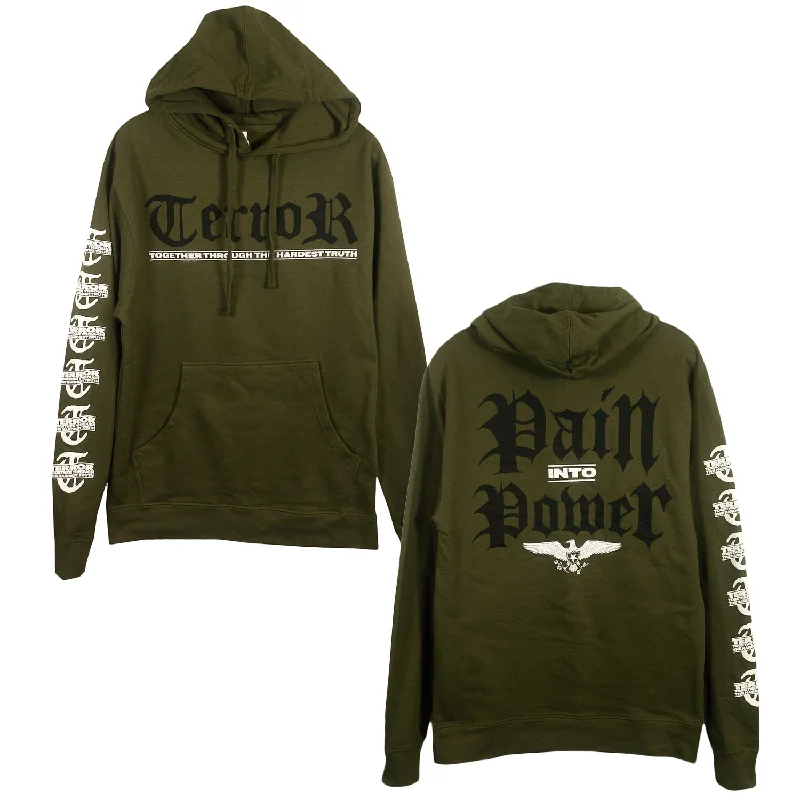 hoodie for personalized fashion -The Hardest Truth Alpine Green - Pullover