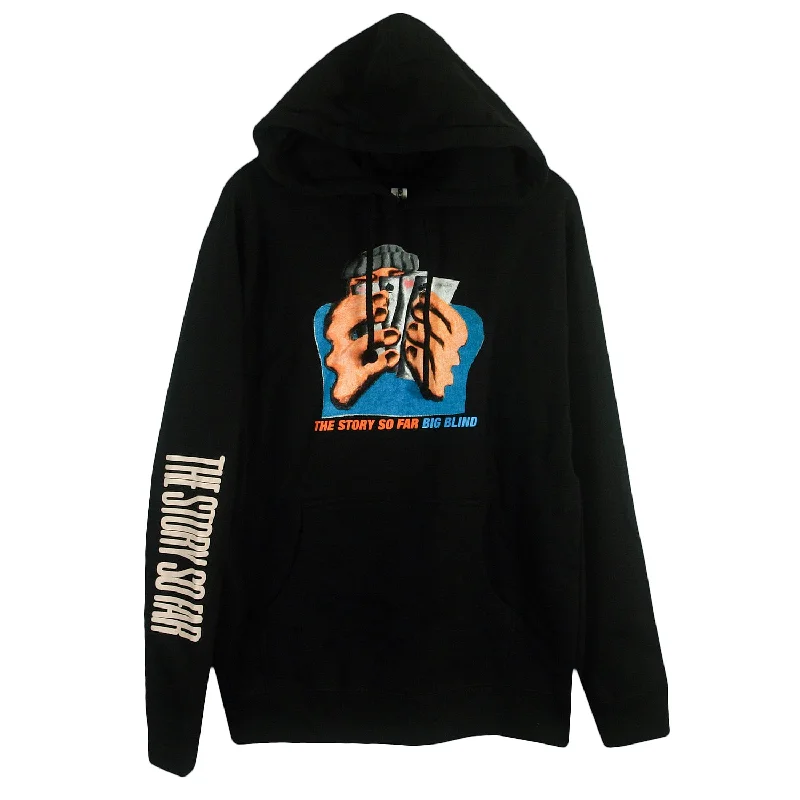 hoodie with statement zippers -Big Blind Black - Pullover