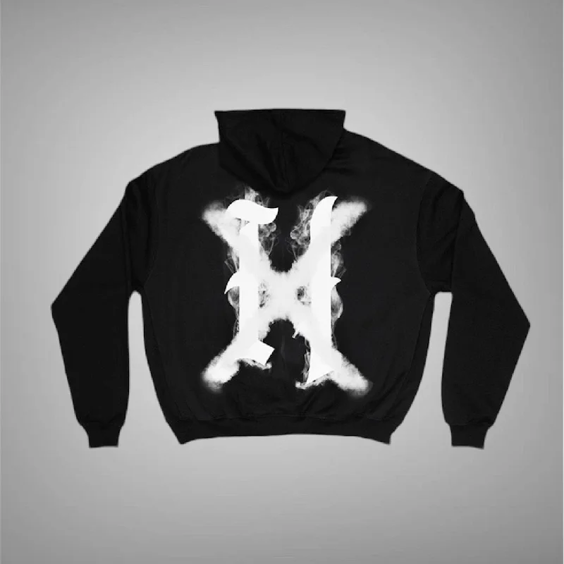 hoodie with durable fabric -XHostile Smoke hoodie Black