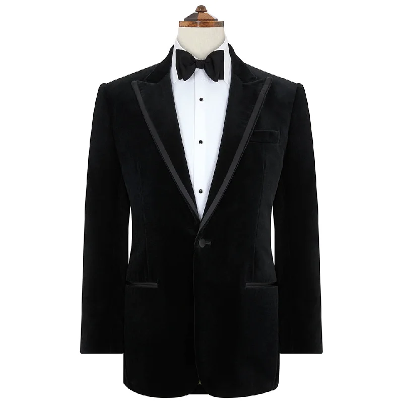 men’s casual winter jacket-Balinteer Black Velvet Jacket