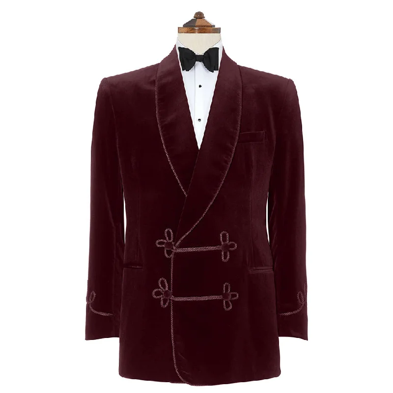 lightweight running jacket-Bloomsbury Burgundy Velvet Jacket