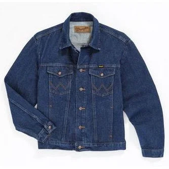 men’s quilted jacket-Wrangler Men's Cowboy Cut Unlined Denim Jacket