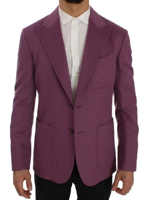 stylish puffer jacket-Dolce & Gabbana Elegant  Cashmere-Silk Blend Men's Blazer