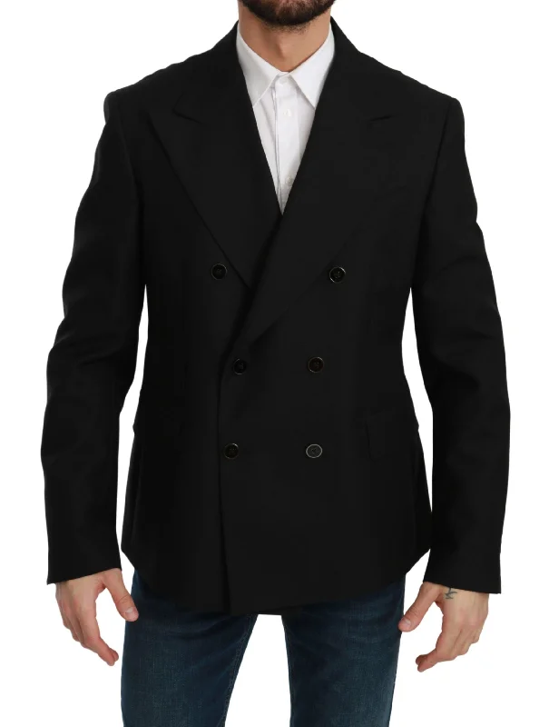 athletic zippered jacket for men-Dolce & Gabbana Elegant  Slim Fit Formal Men's Blazer