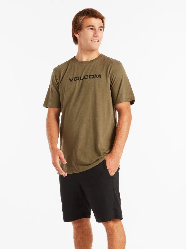 short sleeve t-shirt for autumn weather -Eurostyle Tech Short Sleeve Tee - Military