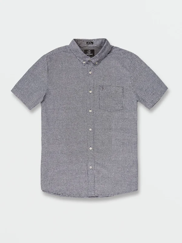 loose fit short sleeve shirt -Everett Oxford Short Sleeve Shirt - Baja Indigo