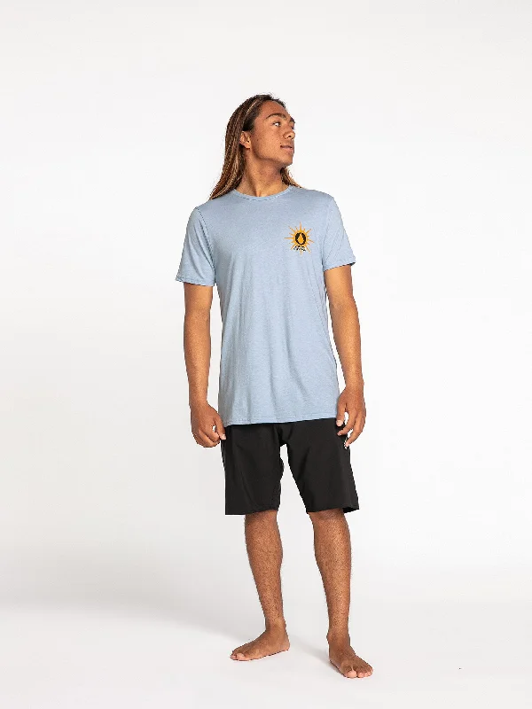 classic cotton short sleeve t-shirt -Fun Burn Short Sleeve Tee - Cali Blue Heather