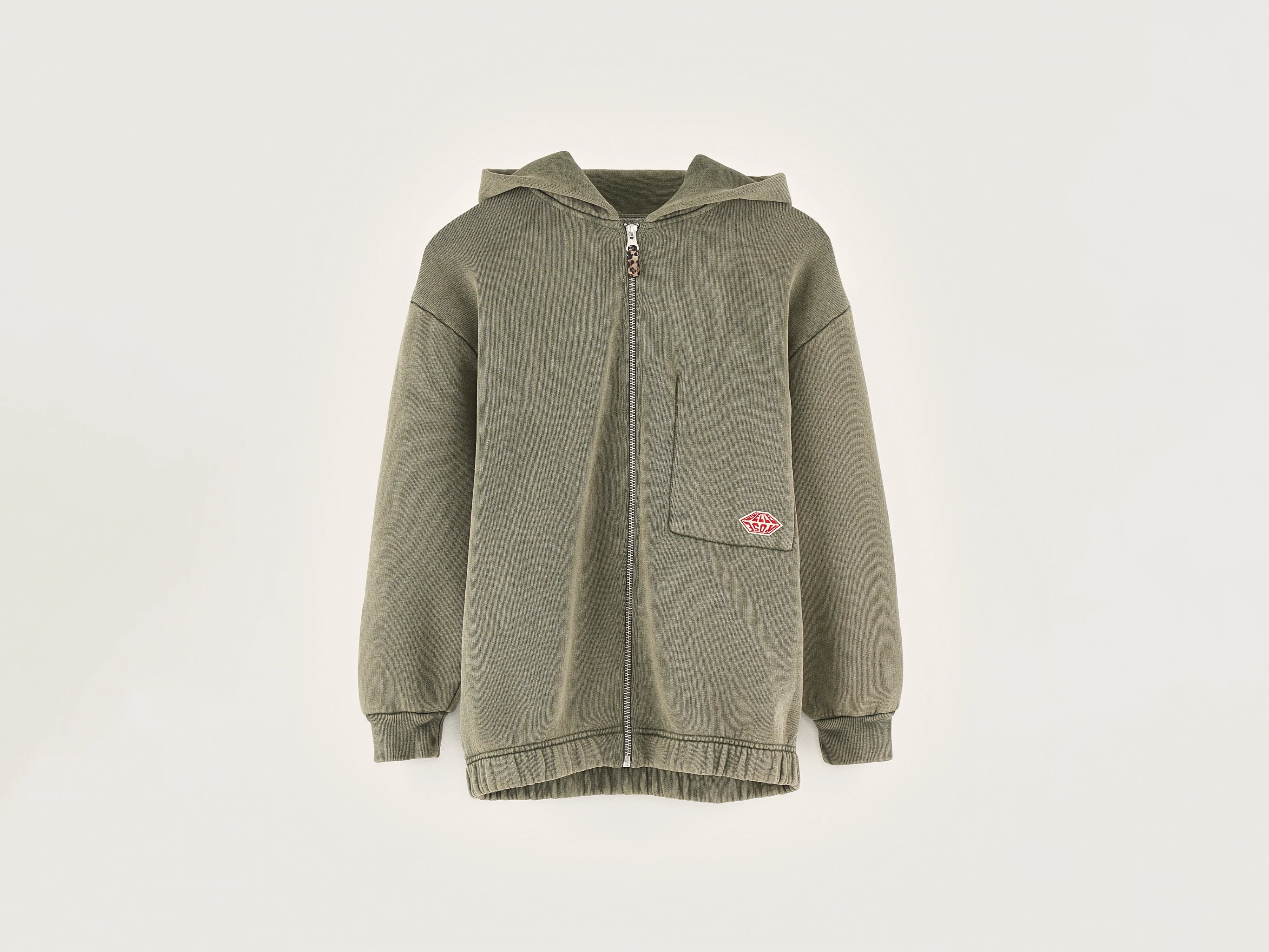 hoodie for casual sophistication -Farino zip-up hoodie (242 / G / MOSS)