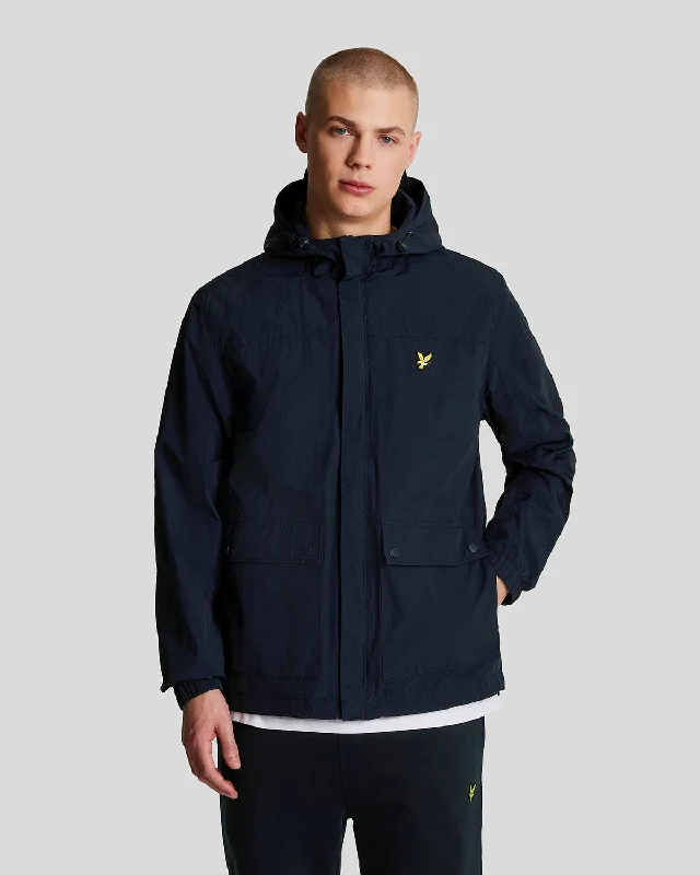 men’s zippered jacket-Hooded Pocket Jacket