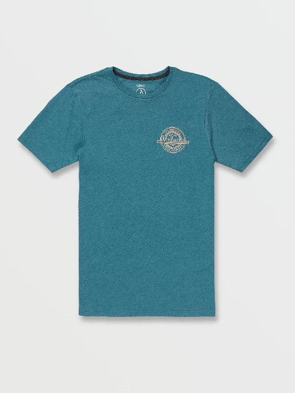 relaxed short sleeve t-shirt for men -Initial Short Sleeve Tee - Carribean Heather