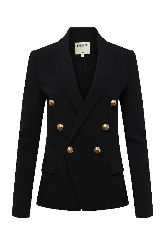 women’s warm winter jacket-Kenzie Black Blazer