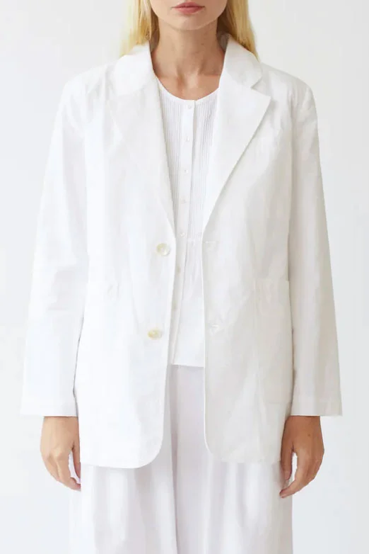 cozy winter jacket for women-Lane Scholar Chalk Blazer