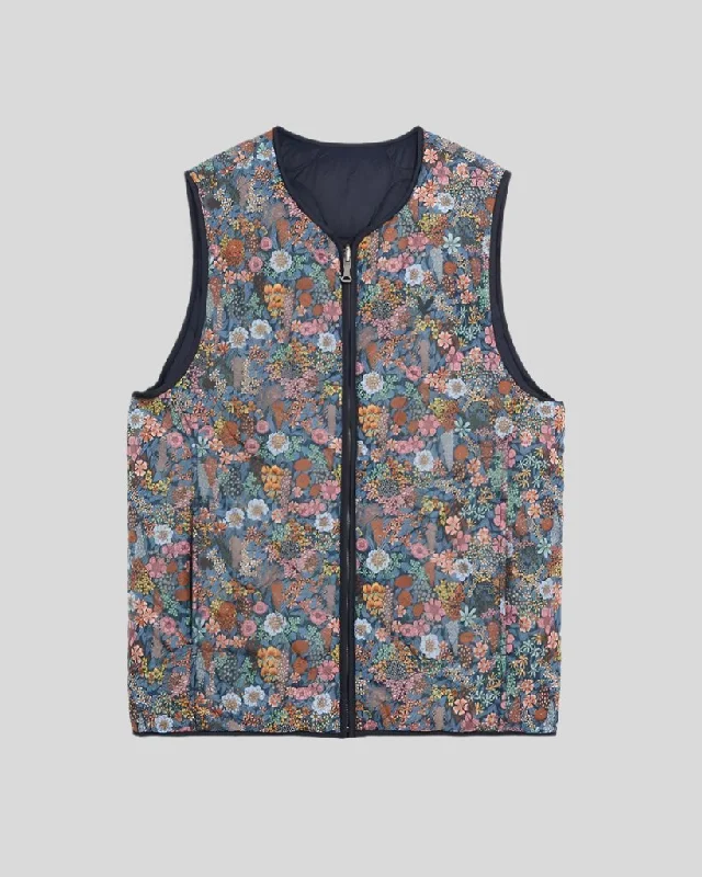 trench coat for men’s winter-Reversible Wadded Gilet Made With Liberty Fabric