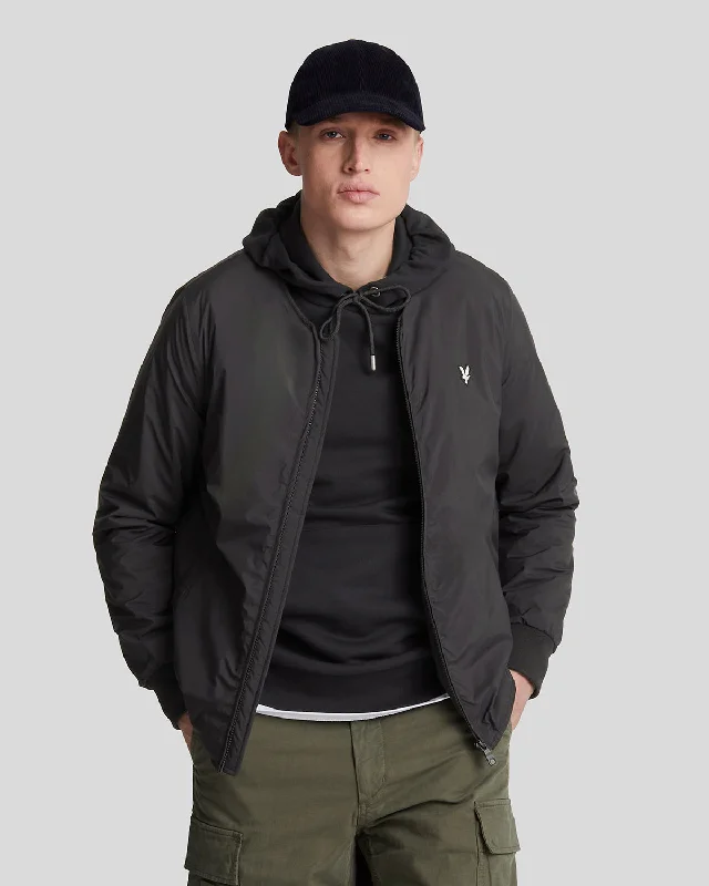 outdoor jacket for fall weather-Premium Lightweight Filled Bomber Jacket