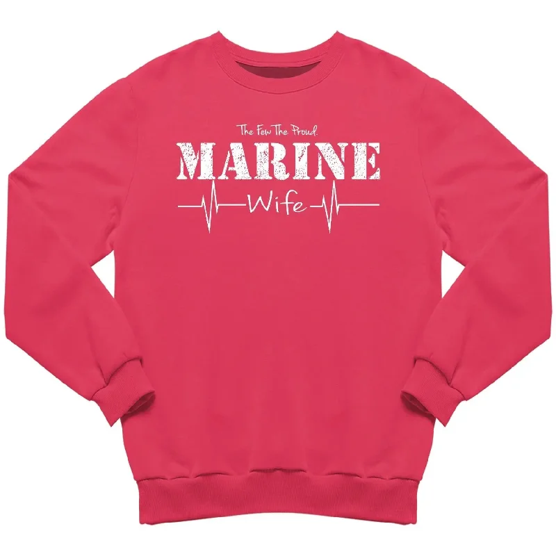 hoodie for quick comfort -The Few The Proud Marine Wife Sweatshirt